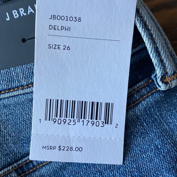 NWT J Brand Alana High Rise Crop Skinny Jeans Delphi Fabric Denim Raw hem, sz 26 - Picture 16 of 16
